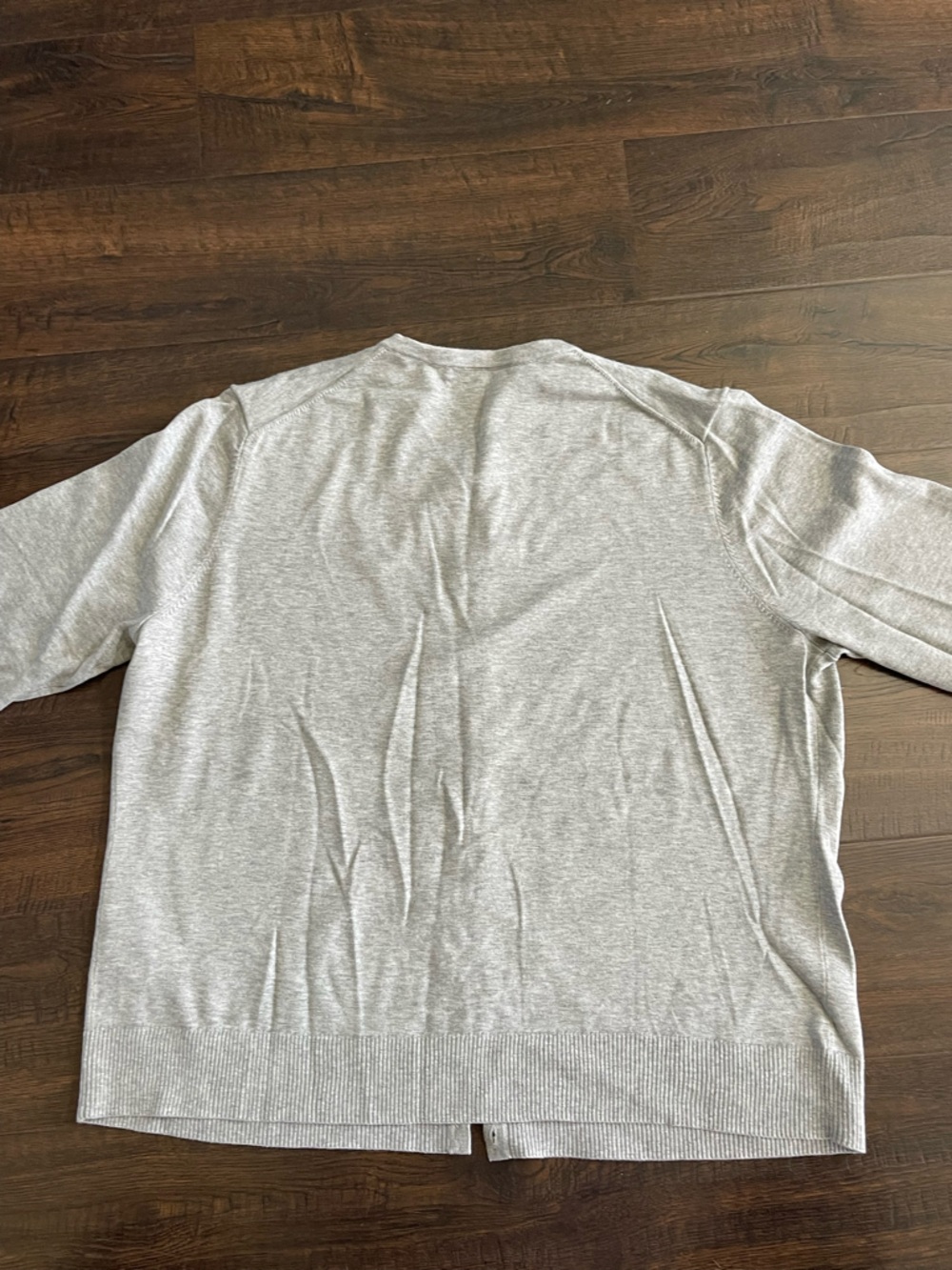BROOKS BROTHERS Grey Solid Pima Cotton Button Down Crewneck Cardigan Preppy XXL - Picture 4 of 7